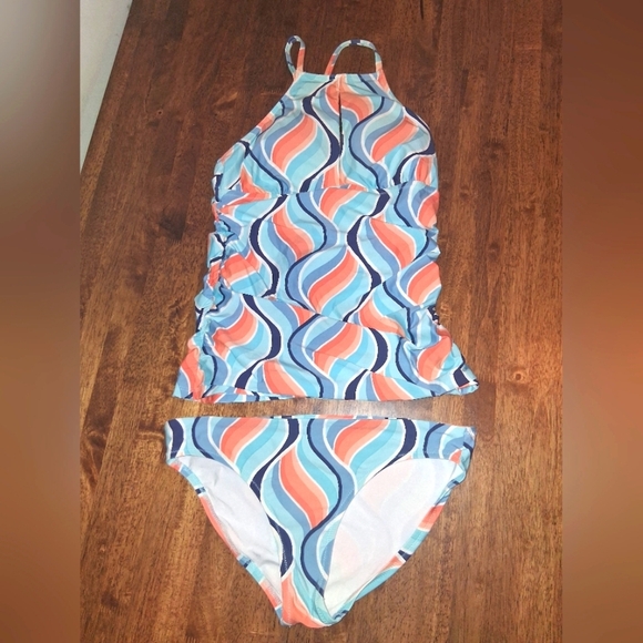Helen Jon Del Rey Two Piece Lacuna Halter Swimsuit Size M - Picture 1 of 8